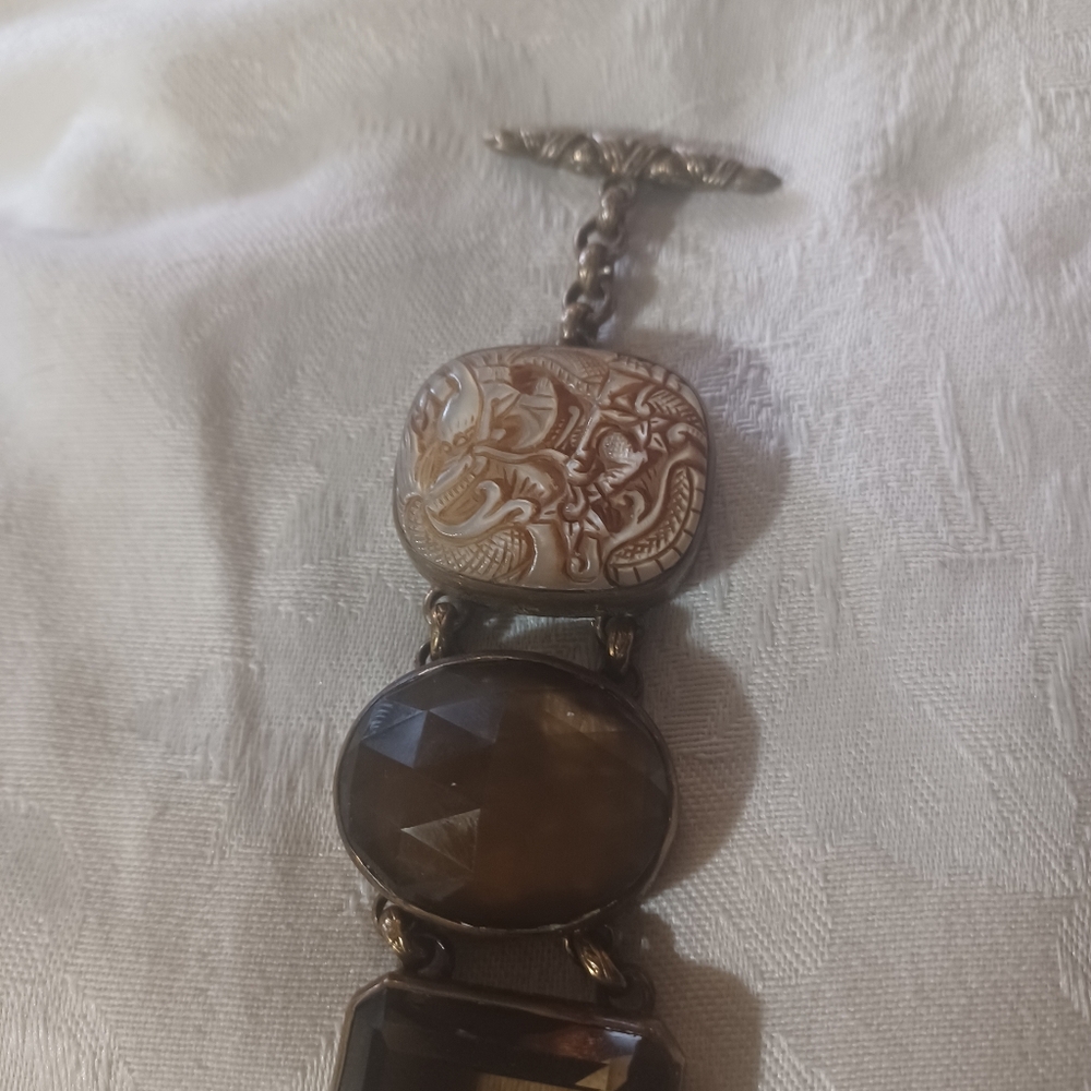 Stephen Dweck Multi-Gemstone Toggle Bracelet In B… - image 5